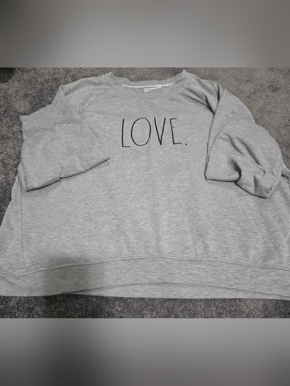 Rae Dun 'LOVE' Gray Pullover Sweatshirt 3X